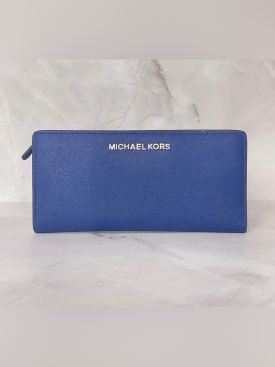 Michael Kors Handbags - Michael Kors Lg Card Case Carryall Wallet Sapphire Blue